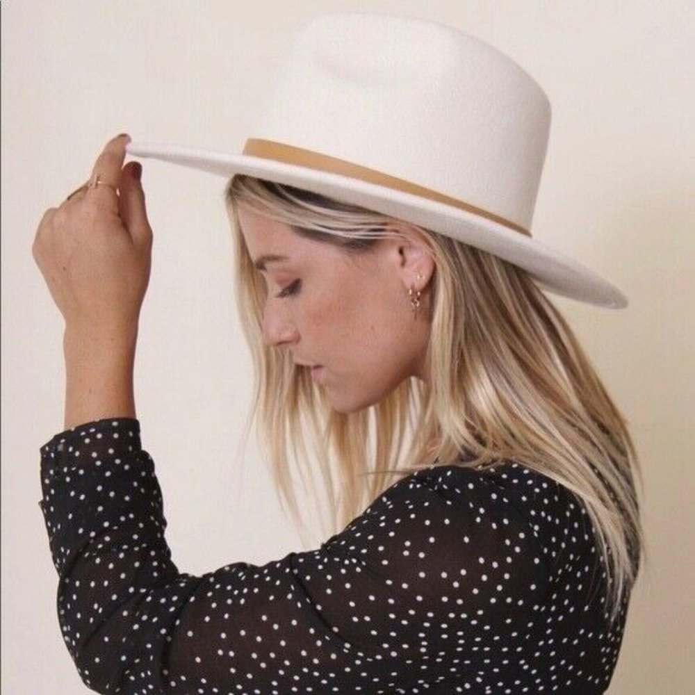 Lack of Color Ivory Wool Fedora The Fader Hat size S EUC 6761 Women Gambler Sun